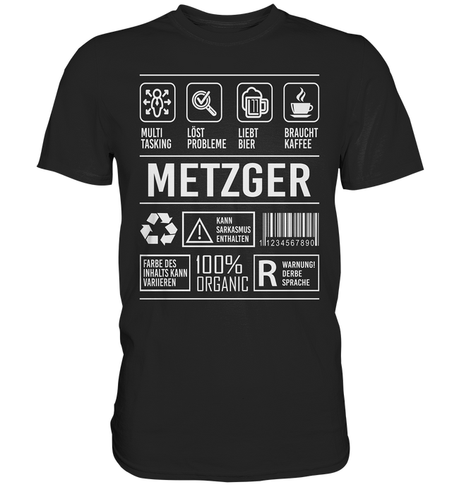 Metzger T-Shirt - Eigenschaften