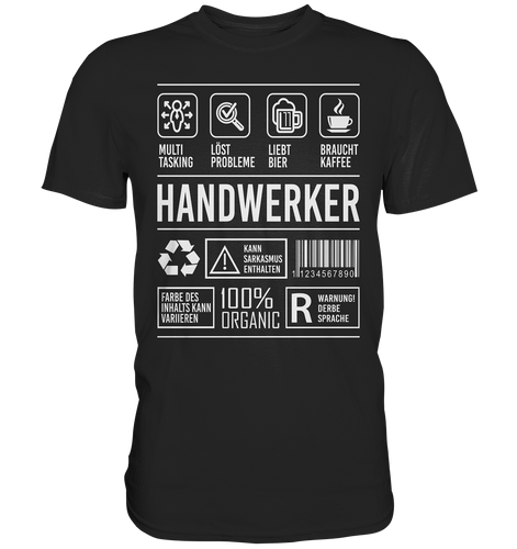Handwerker T-Shirt - Eigenschaften