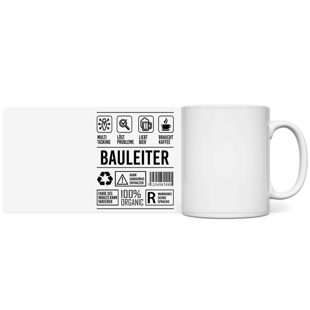 Bauleiter Tasse Kaffeebecher - Eigenschaften