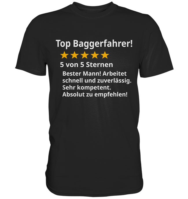 Bester Baggerfahrer T-Shirt Top Bewertung