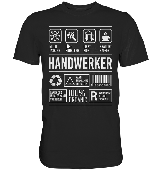 Handwerker T-Shirt - Eigenschaften