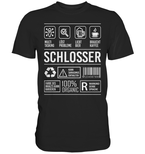 Schlosser T-Shirt - Eigenschaften