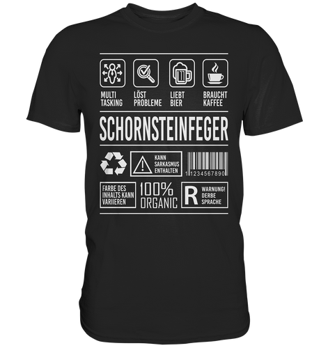 Schornsteinfeger T-Shirt - Eigenschaften