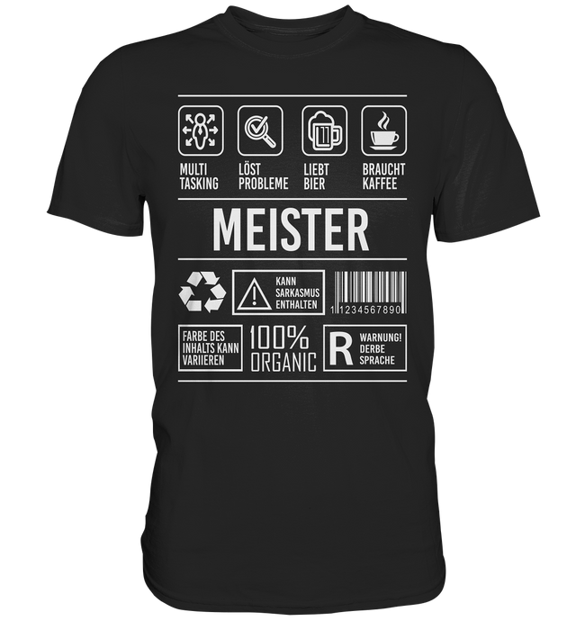 Meister T-Shirt - Eigenschaften
